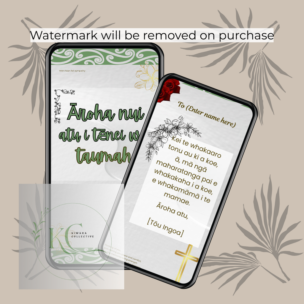 Whanau aroha card

